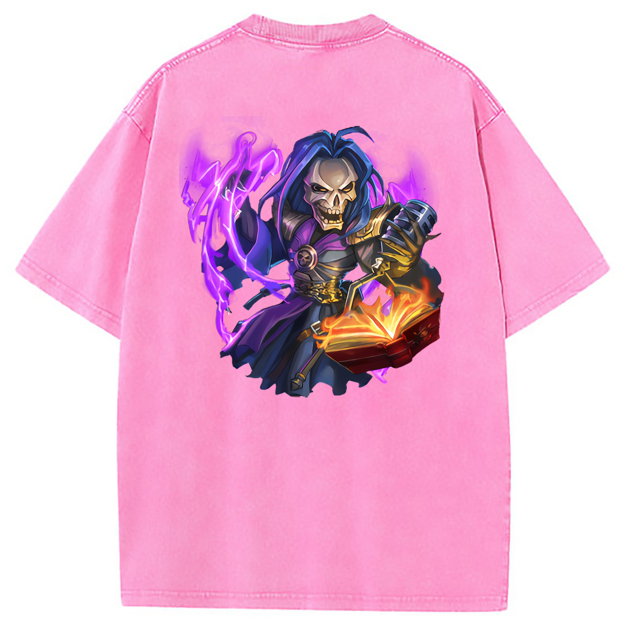 （画像用） リーグ・オブ・レジェンド League of Legends LOL 綿100% ヴィンテージ風 半袖Tシャツ（背面プリント）